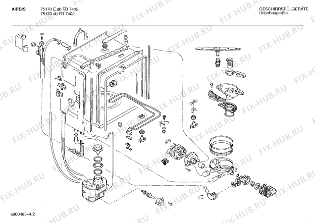 Схема №3 SMIKBA4FF IG6230SW с изображением Кнопка для посудомоечной машины Bosch 00030395