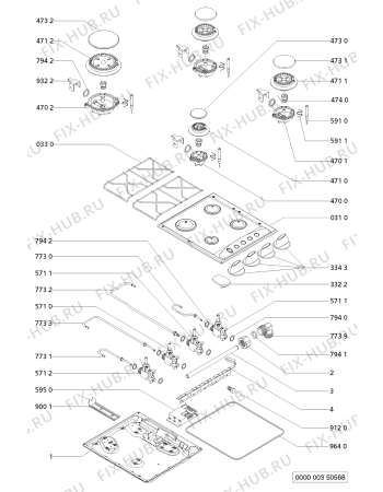 Схема №1 AKM200/IX с изображением Клавиша для электропечи Whirlpool 481941129248