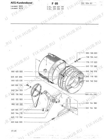 Схема №1 WASCHAUTOMAT W82 с изображением Роликоподшипник Aeg 8996451669916