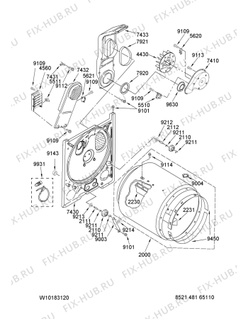 Схема №1 3ZMED5705TW с изображением Кабель для сушильной машины Whirlpool 480112100506