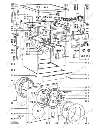 Схема №1 WA 3573/WS-NL с изображением Резервуар для стиральной машины Whirlpool 481241818184