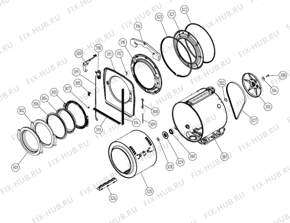 Схема №1 W6451 AU   -Titanium (900003299, WM50) с изображением Обшивка для стиралки Gorenje 189984