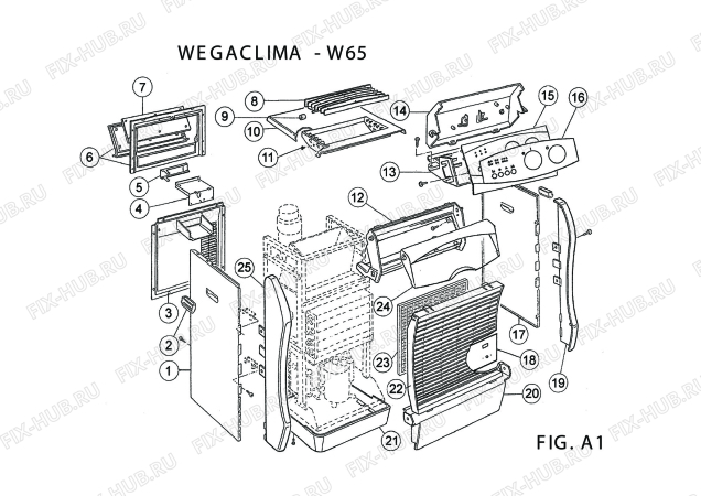 Взрыв-схема кондиционера Wegaclima W65 - Схема узла 2