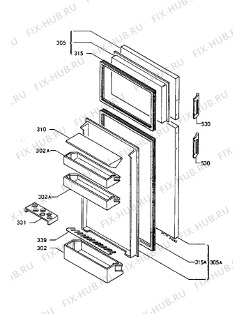 Взрыв-схема холодильника Castor CM244DT - Схема узла Refrigerator door