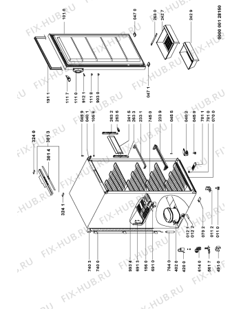 Схема №1 AFG 3240/H с изображением Дверь для холодильника Whirlpool 481241619185