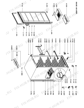 Схема №1 AFG 3260/H с изображением Вноска для холодильника Whirlpool 481246228272