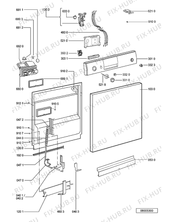 Схема №2 GSFS 5411 с изображением Панель для посудомоечной машины Whirlpool 481254378502