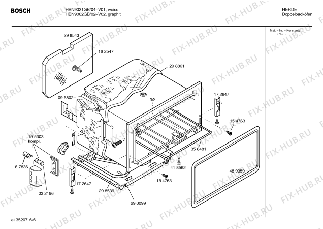 Схема №1 HBN9020GB с изображением Ручка управления духовкой для электропечи Bosch 00188082