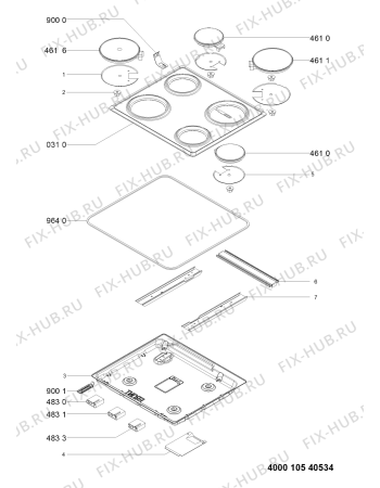 Схема №1 AKL 4990 NE с изображением Объединитель для духового шкафа Whirlpool 481229068276