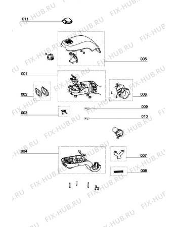 Взрыв-схема комплектующей Aeg Electrolux KM550 - Схема узла Top