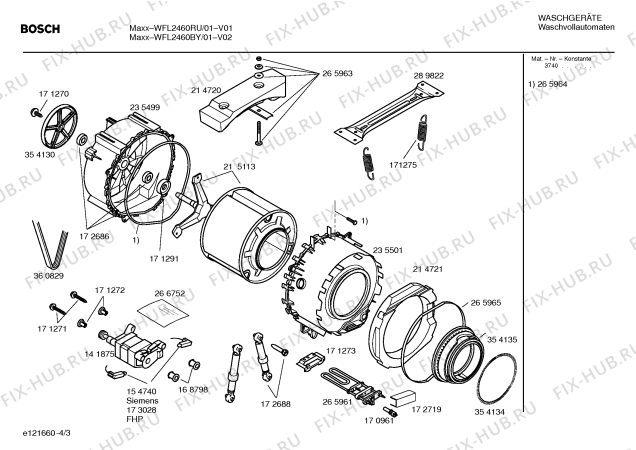 Схема №1 WFL2460BY WFL2460 с изображением Инструкция по установке и эксплуатации для стиралки Bosch 00523700