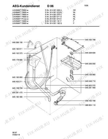 Взрыв-схема стиральной машины Aeg LAV74600 UPDATE - Схема узла Water equipment