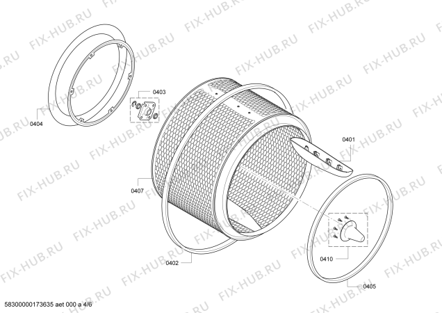 Взрыв-схема сушильной машины Bosch WTY87701CH HomeProfessional SelfCleaning Condenser - Схема узла 04