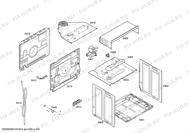 Взрыв-схема плиты (духовки) Bosch HBG43S420E H.BO.NP.L2D.IN.GLASS.B4/.B.E0_C/// - Схема узла 04