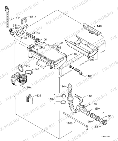 Взрыв-схема стиральной машины Zanussi ZKU220 - Схема узла Hydraulic System 272