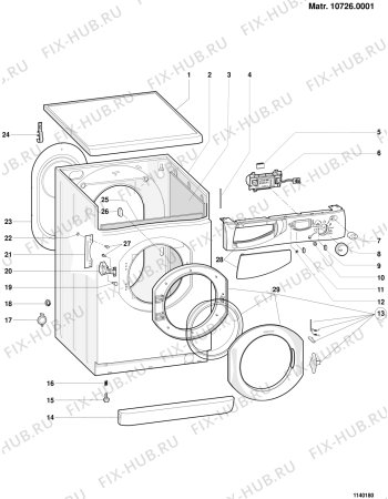 Схема №1 AD1200TK (F027199) с изображением Электропроводка для стиралки Indesit C00086396