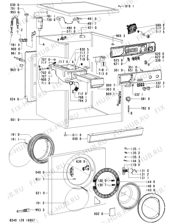 Схема №1 WA Adorina N 161 с изображением Переключатель (таймер) для стиралки Whirlpool 481228210159