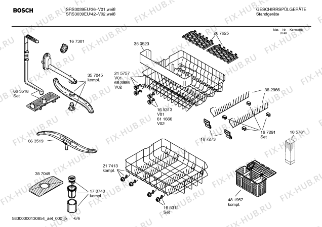 Схема №3 SRS3039EU, SpecialLine с изображением Инструкция по эксплуатации для посудомойки Bosch 00540103