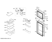 Схема №1 KD30NX73 с изображением Дверь морозильной камеры для холодильника Siemens 00683439