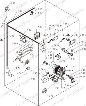 Схема №1 620.458 0 (635010, SP611/120) с изображением Холдер для стиралки Gorenje 617650