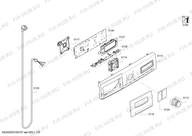 Схема №2 WM14Y54D iQ 800 Edition с изображением Ручка для стиралки Siemens 00751525