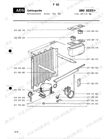 Взрыв-схема холодильника Aeg ARCTIS 1200 GS A - Схема узла Section2