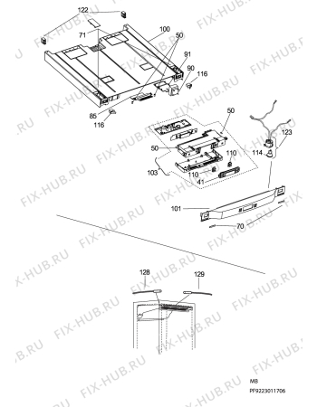 Взрыв-схема холодильника Electrolux EUF29407W - Схема узла C10 Electric