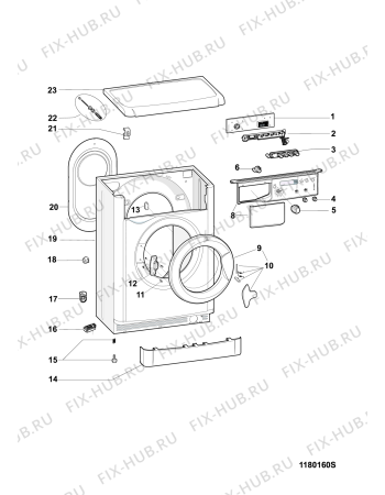 Схема №1 IWUD41252CECOEU (F085081) с изображением Электролиния для стиралки Indesit C00519649