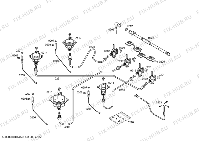 Схема №1 NGU2021DN с изображением Столешница для плиты (духовки) Bosch 00247585