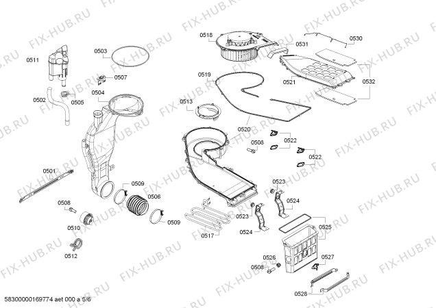 Схема №1 WVH28341 с изображением Ручка для стиралки Bosch 00753359