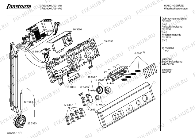 Схема №2 CR60800IL CR6080 с изображением Ручка выбора программ для стиралки Bosch 00170900