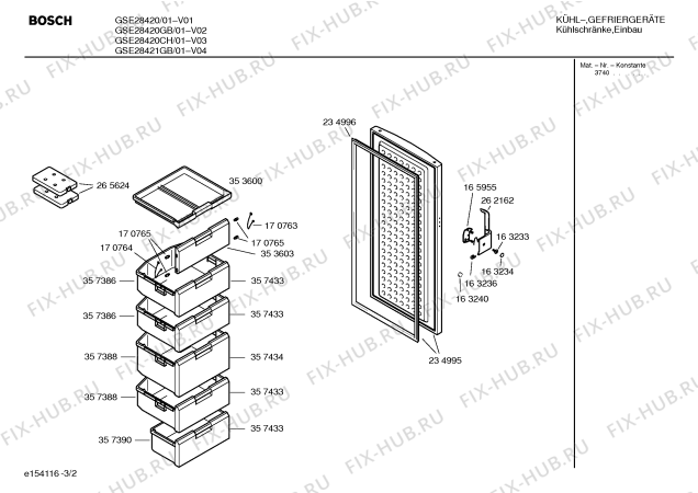 Взрыв-схема холодильника Bosch GSE28421GB - Схема узла 02