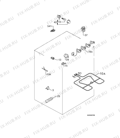 Взрыв-схема плиты (духовки) Rex Electrolux RKG661188X - Схема узла Electrical equipment 268