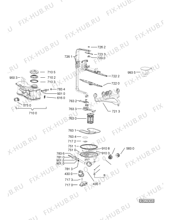 Схема №1 ADP 6443 GG/1 с изображением Микромодуль для посудомоечной машины Whirlpool 480140102874