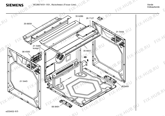 Схема №2 HE28074 с изображением Инструкция по эксплуатации для духового шкафа Siemens 00527003