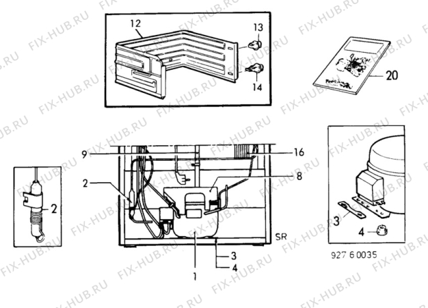 Взрыв-схема холодильника Zanussi ZFC335CL - Схема узла C10 Cold, users manual