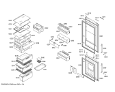 Схема №1 KG36NA80 с изображением Дверь морозильной камеры для холодильной камеры Siemens 00680329