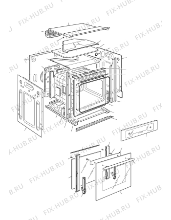Схема №1 DE60EPS с изображением Отгораживание для плиты (духовки) DELONGHI 030188