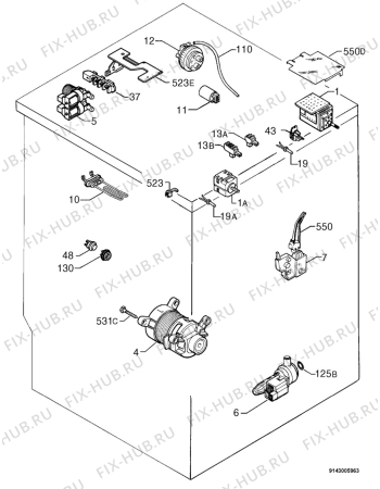 Взрыв-схема стиральной машины Zanussi WD802 - Схема узла Electrical equipment 268