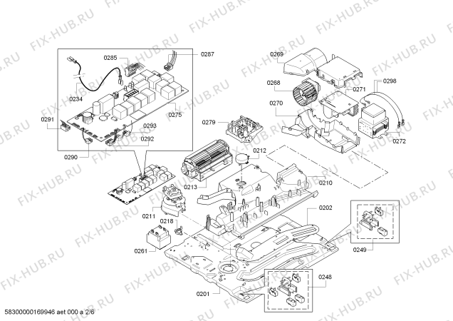 Взрыв-схема плиты (духовки) Bosch HBC84K533W - Схема узла 02