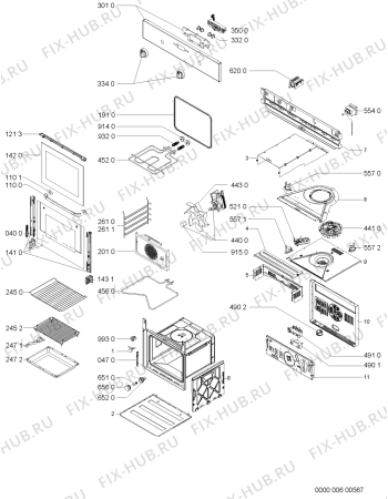 Схема №1 AKL 901/WH с изображением Панель для духового шкафа Whirlpool 481245240019