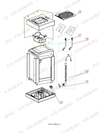 Схема №2 WTLA 1600 SL с изображением Электромотор для стиральной машины Whirlpool 482000022517