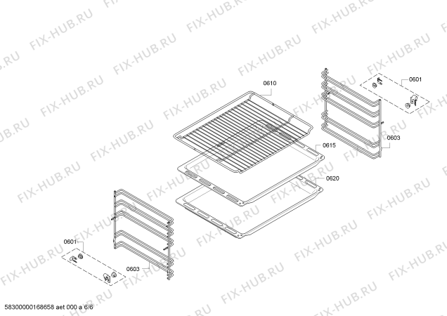 Взрыв-схема плиты (духовки) Bosch HBR33B550W - Схема узла 06