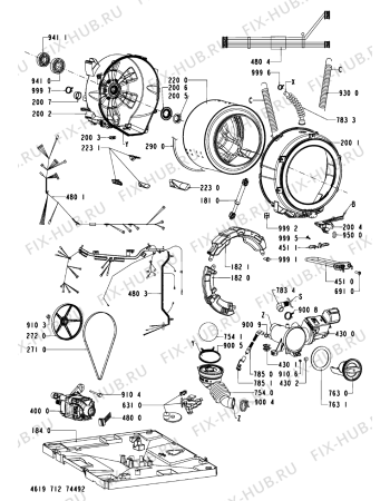 Схема №1 WAB 1211 SW с изображением Всякое для стиральной машины Whirlpool 481010370513