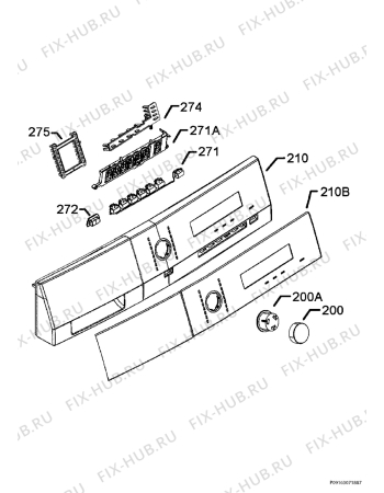 Схема №2 T75480DIH с изображением Декоративная панель для сушильной машины Aeg 140019226012