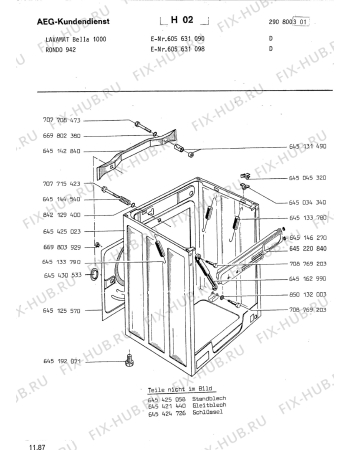 Взрыв-схема стиральной машины Aeg LAVBELLA 1000 - Схема узла Section4