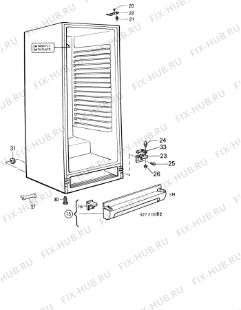 Взрыв-схема холодильника Electrolux ER2513C - Схема узла Housing 001