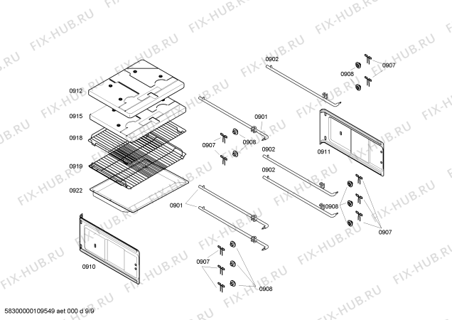 Схема №2 U1744S0GB с изображением Панель управления для духового шкафа Bosch 00446500