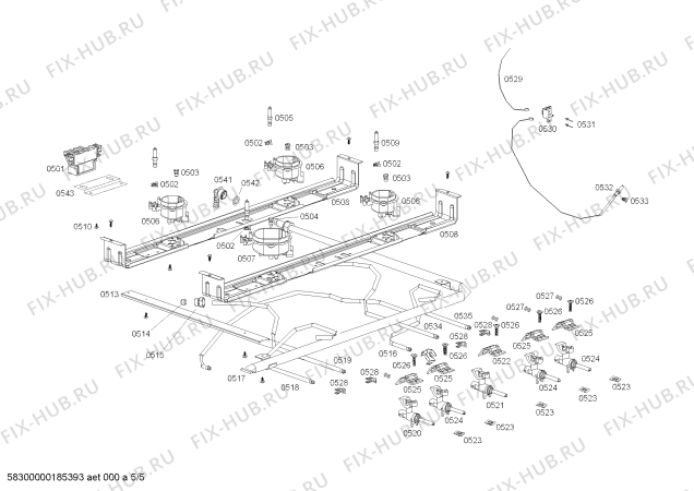 Схема №1 FP125I14SC COCINA COLDEX AFFINITY INOX L60 220V с изображением Передняя панель для электропечи Bosch 00773235
