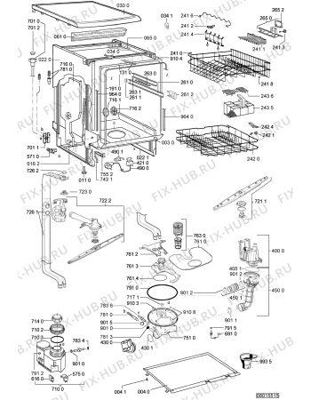 Схема №1 ADP 4549 IX с изображением Обшивка для посудомойки Whirlpool 480140101423